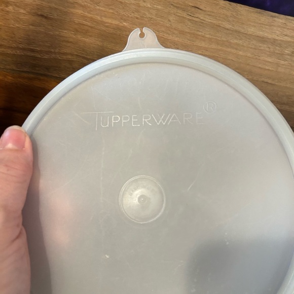 Tupperware Clear / Frosted Replacement Lid X 228-25 Good Condition See Pictures - Picture 3 of 4